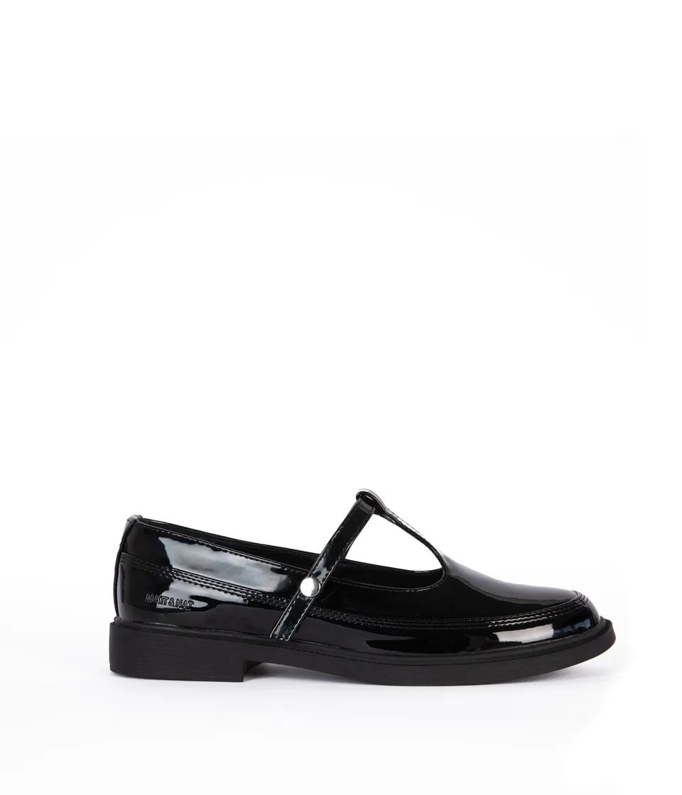 Matt & Nat Priya Loafer Schwarz Lack vegan
