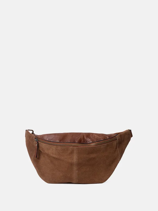 RE:DESIGNED Selma 6689 Bauchtasche Walnuss Vollleder