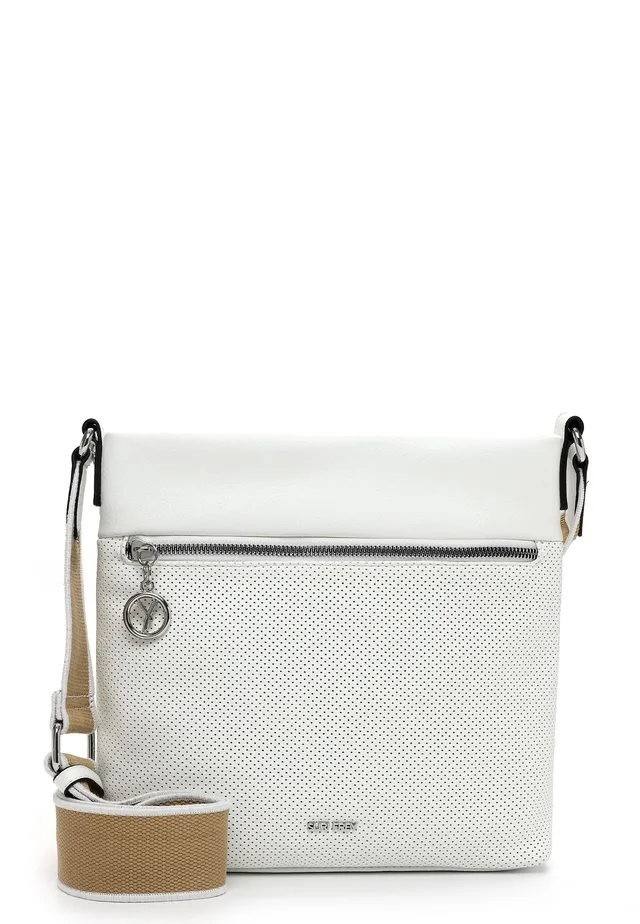 SURI FREY Patsy Crossover Bag Umhängetasche White Perforation