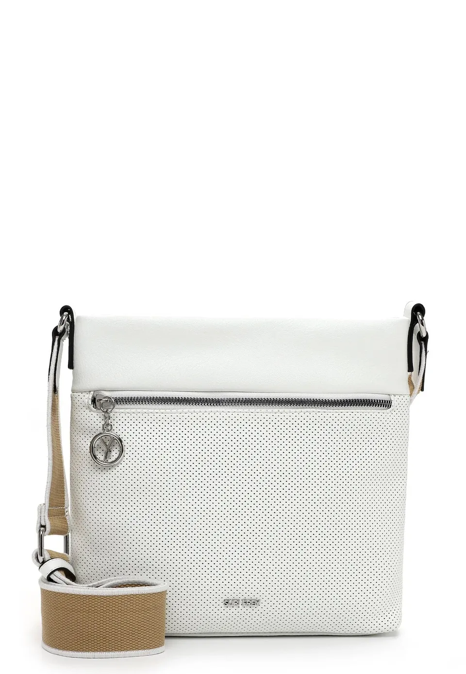 SURI FREY Patsy Crossover Bag Umhängetasche White Perforation
