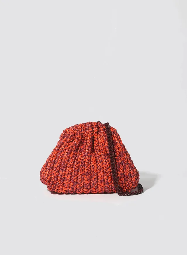 Maria la Rosa Melange WBS25.8.1 Clutch rost Raffia