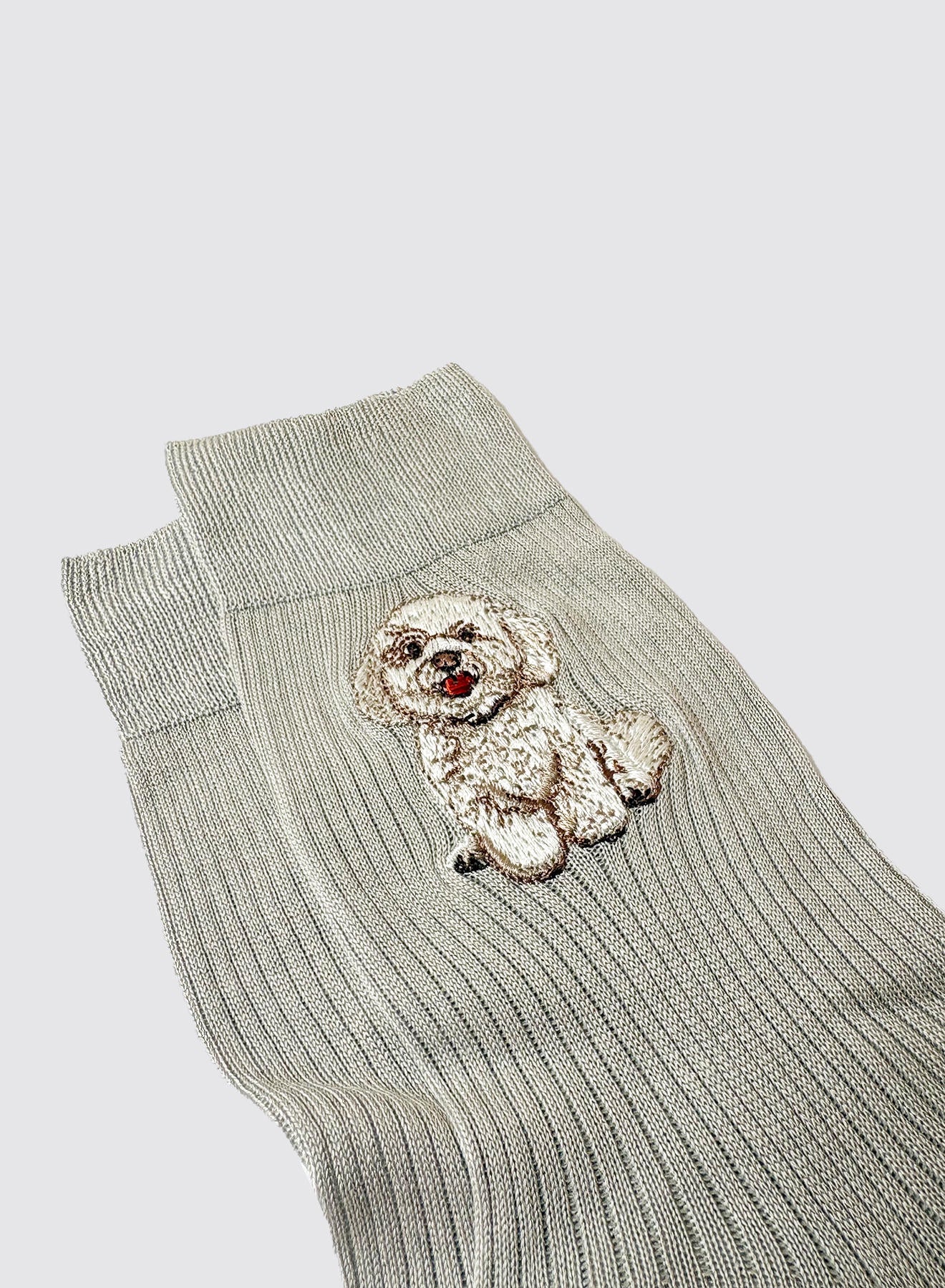 Maria la Rosa Toy Dog Socken Perlino Seide Stick