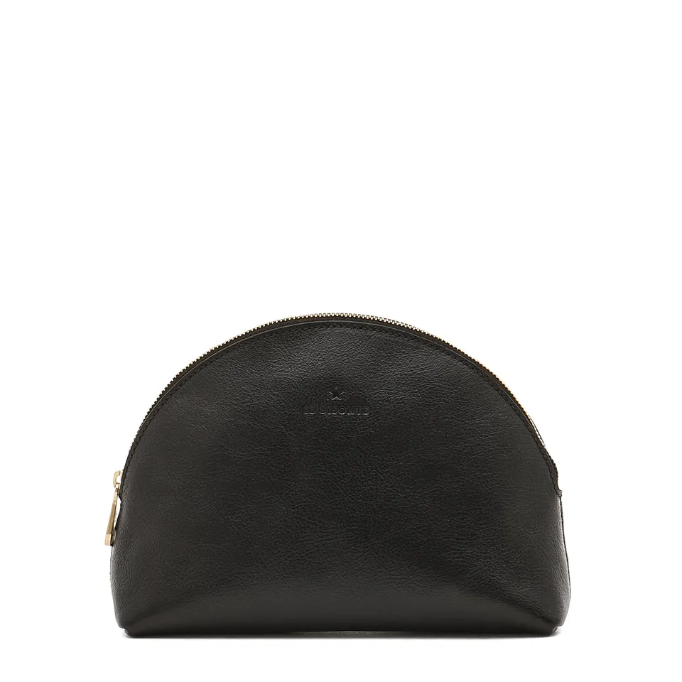 Il Bisonte Bigallo Pouch Clutch schwarz Vollleder