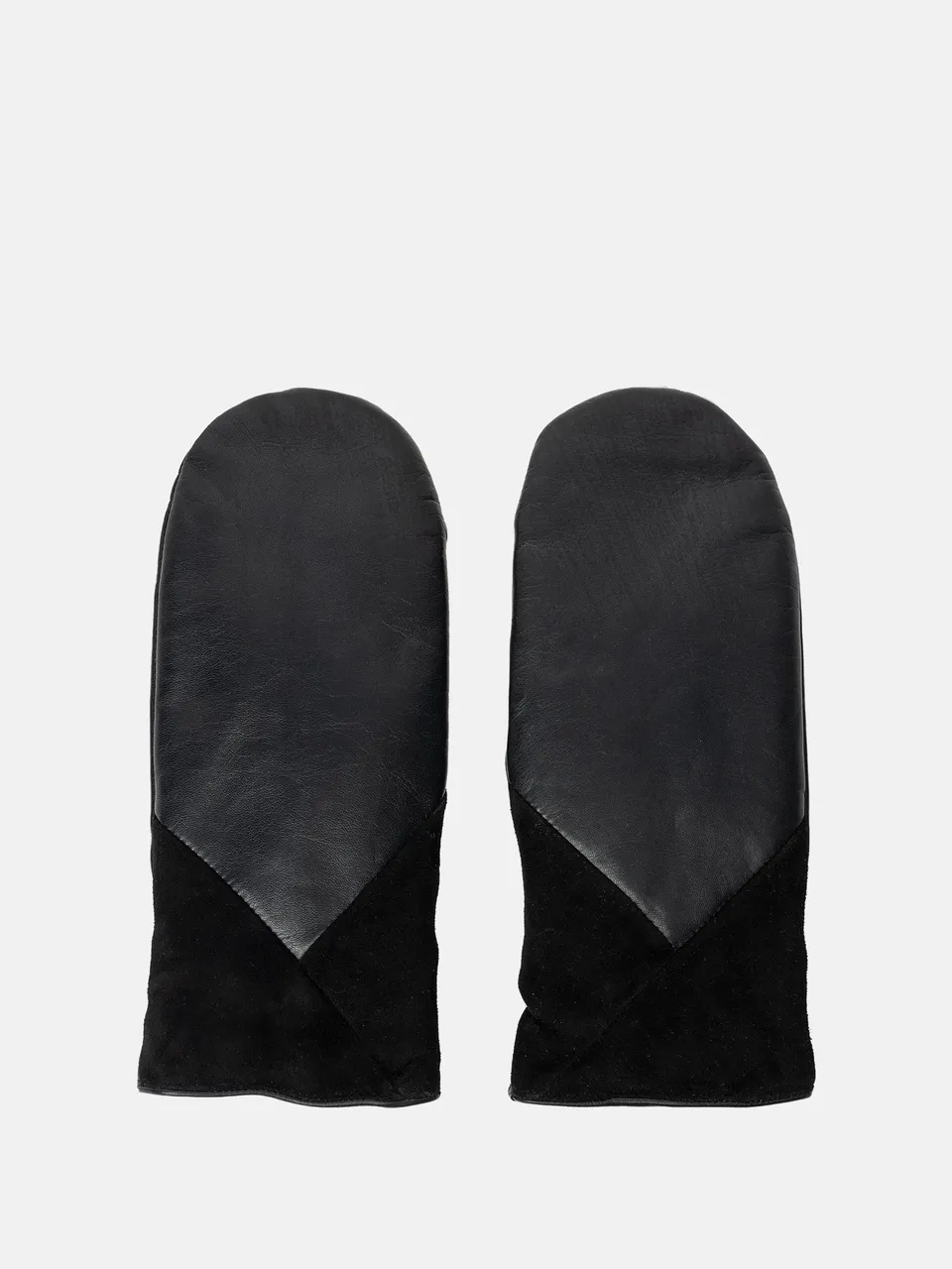 RE:DESIGNED Karma Mitten Fäustlinge Schwarz Leder