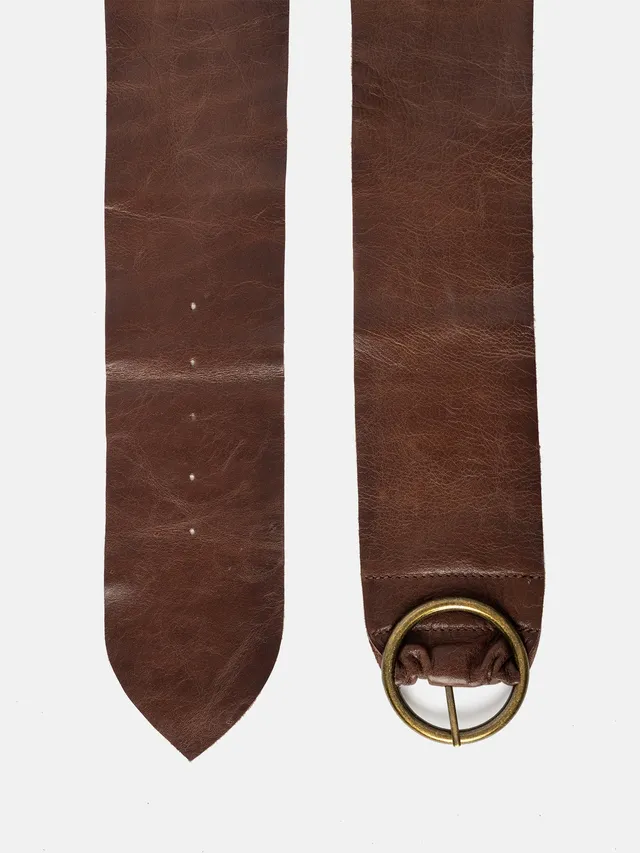 RE:DESIGNED Hila Ledergürtel Woodsmoke 8 cm breit