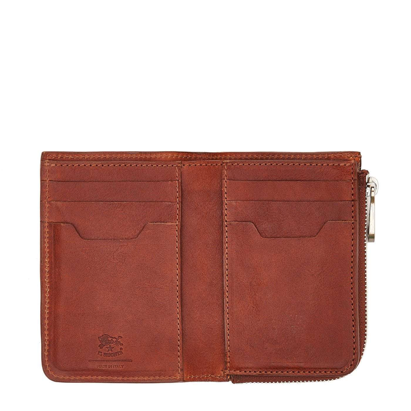 Il Bisonte Duccio Bifold Geldbörse Seppia Vollleder