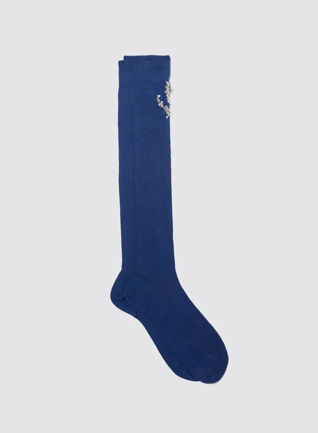 Maria la Rosa Yasmine Socken Bluette Seide