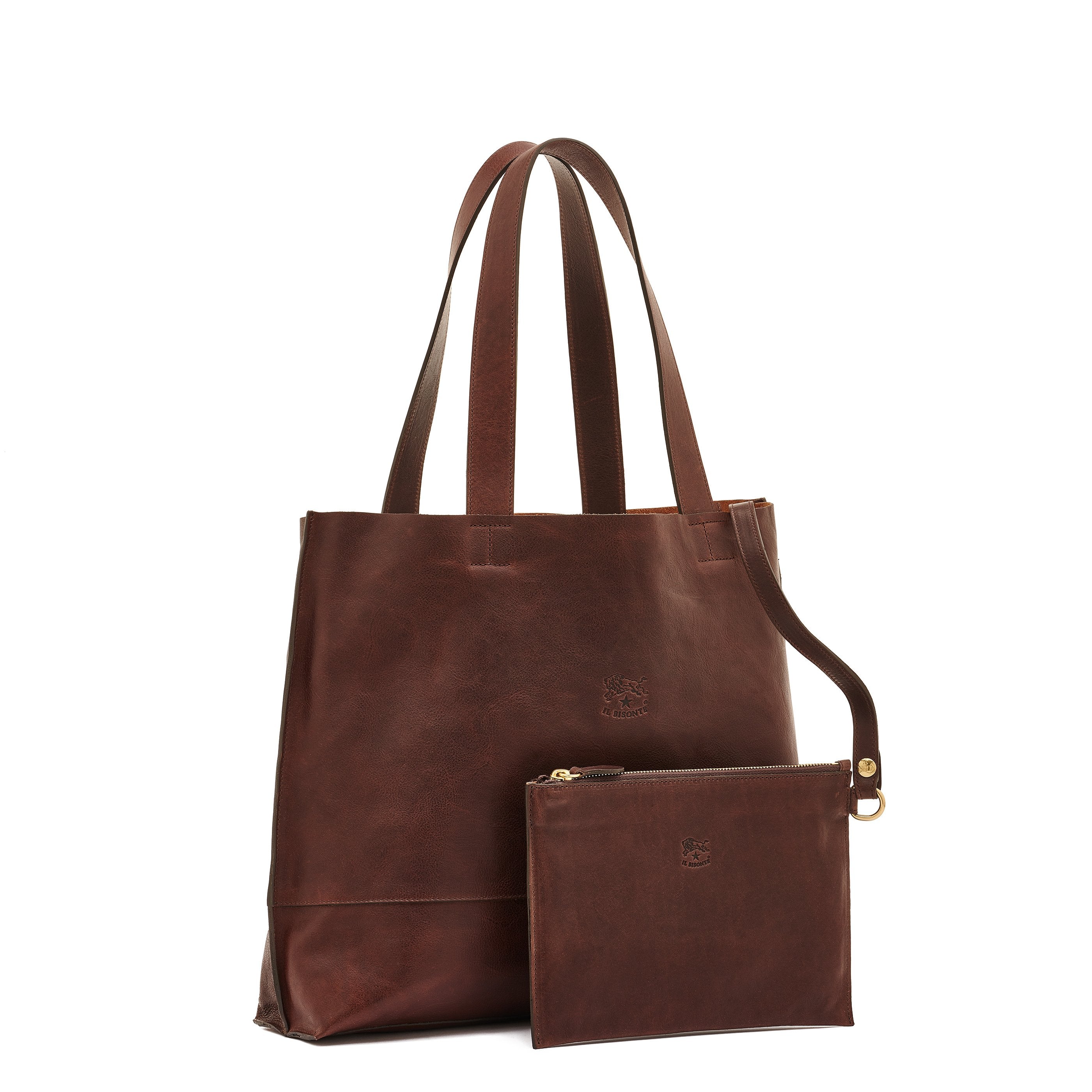 Il Bisonte Talamone Shopper Vollleder kaffee