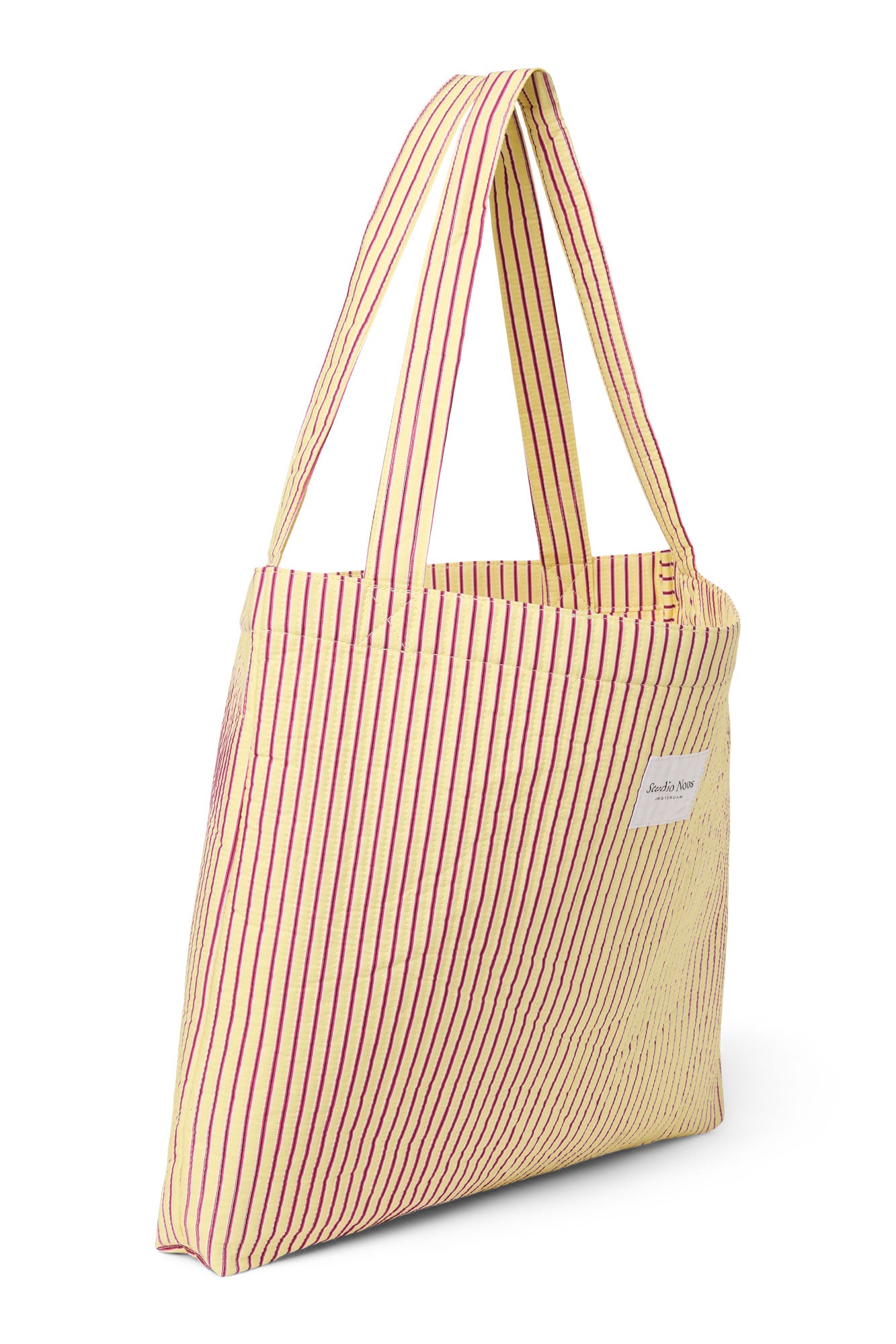 Studio Noos Poplin Striped Mom Bag Shopper Butter Yellow