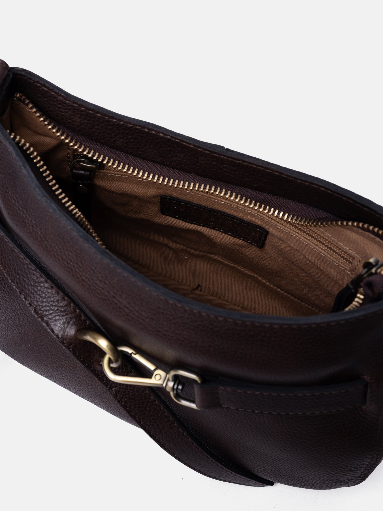 RE:DESIGNED Sif Small Umhängetasche Dunkelbraun Leder
