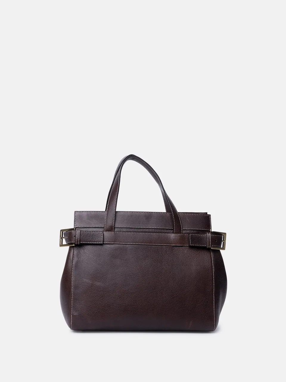 RE:DESIGNED Siri Small Handtasche Dunkelbraun Vollleder