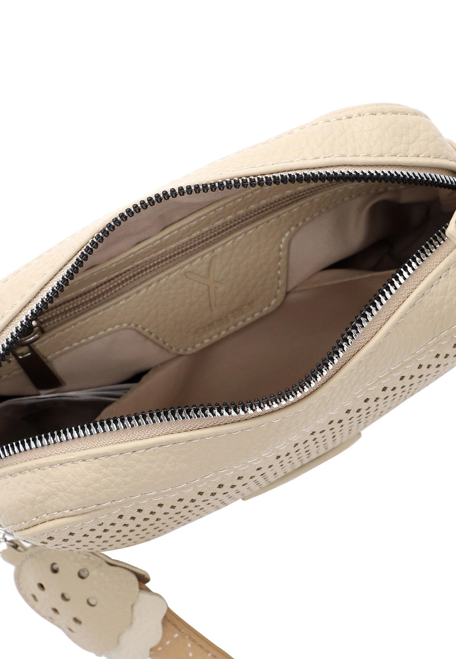 SURI FREY Cilly Crossbody Bag Umhängetasche Beige perforiert
