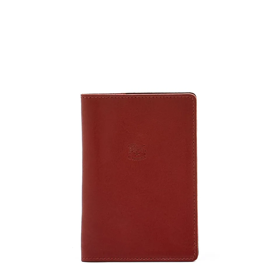 Il Bisonte Reisepasshülle Vollleder rot