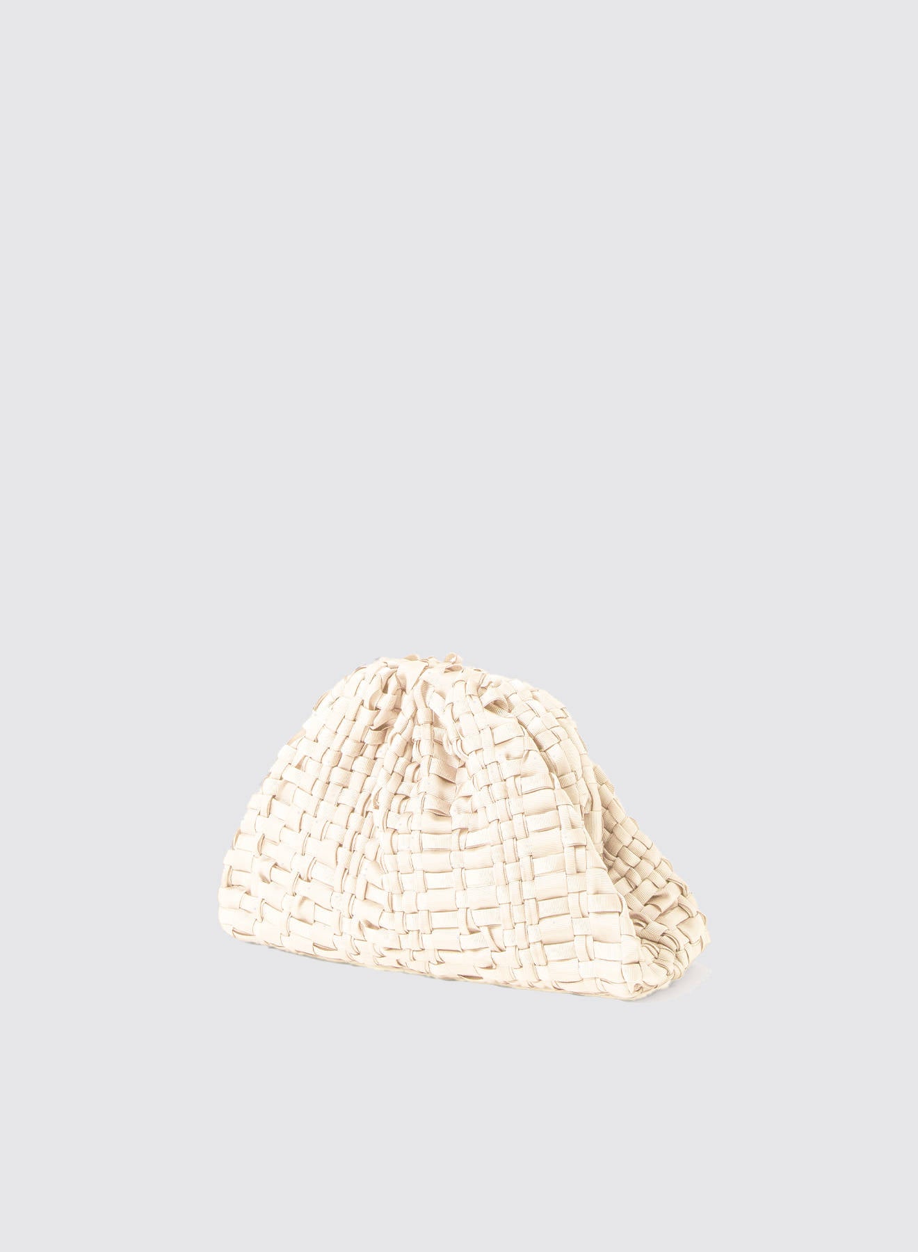 Maria la Rosa Mini Game Clutch Natur Bandgewebe