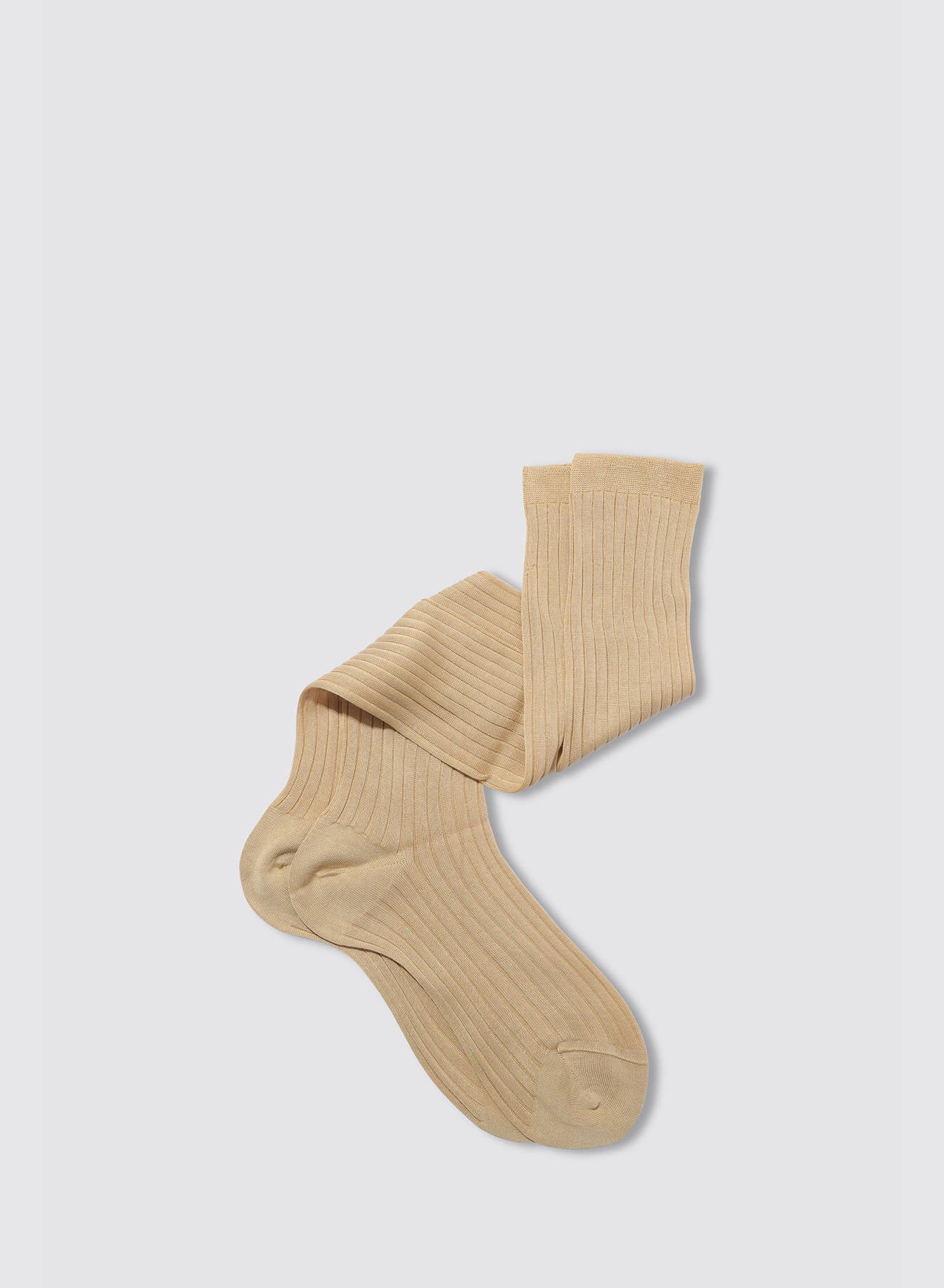 Maria la Rosa WG009UN2199 Kniestrümpfe Beige Baumwolle