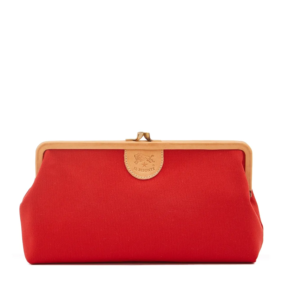 Il Bisonte Pochette Clutch rot natur Baumwolle