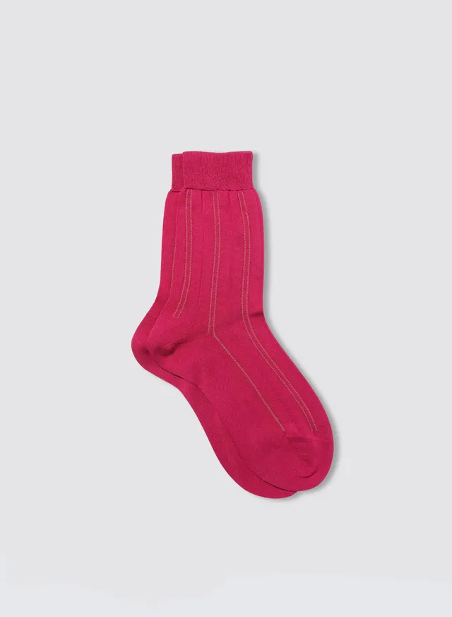 Maria la Rosa WD034RI1848 Socken Magenta Baumwolle