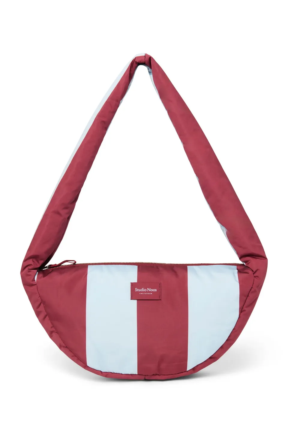 Studio Noos Bold Stripe Mini Crossbody Umhängetasche Bordeaux Hellblau