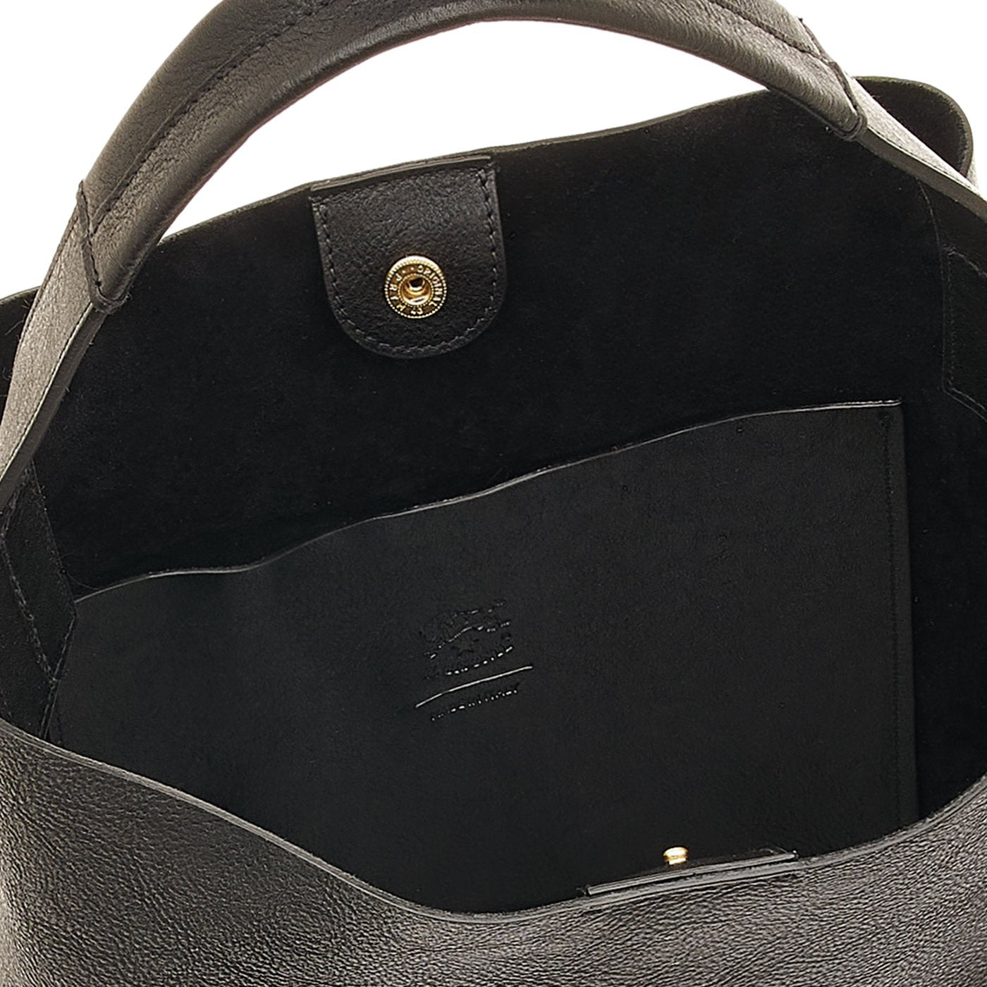 Il Bisonte Le Laudi Beuteltasche Leder schwarz