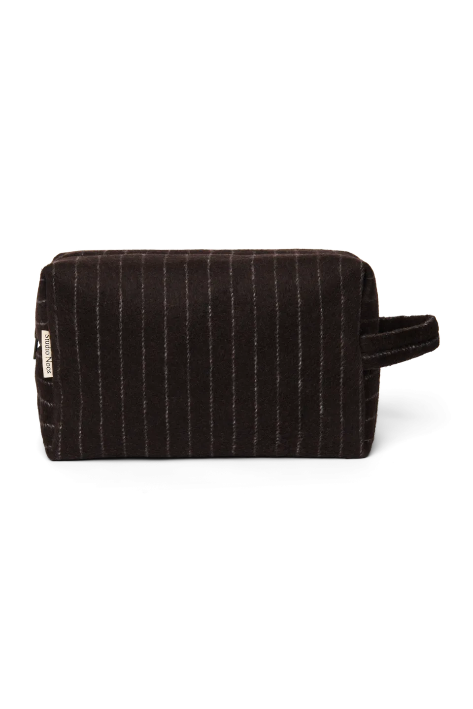 Studio Noos Flannel Chalkstripe Toiletry Bag Kulturbeutel Braun