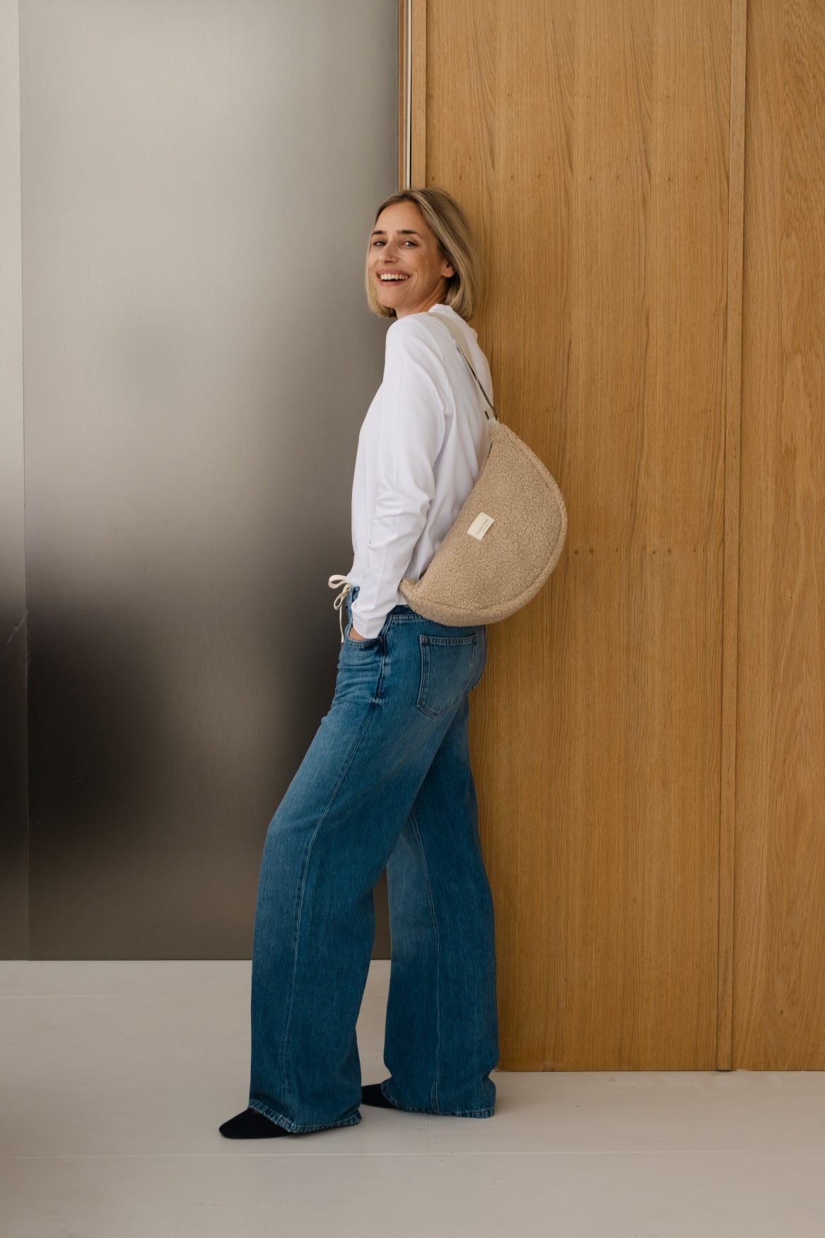 Studio Noos Teddy Bauchtasche Ecru Erwachsene