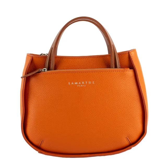 Lamarthe Fidele S Umhängetasche Orange Vollleder