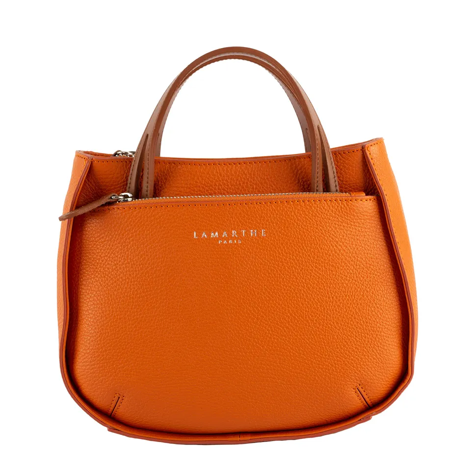 Lamarthe Fidele S Umhängetasche Orange Vollleder