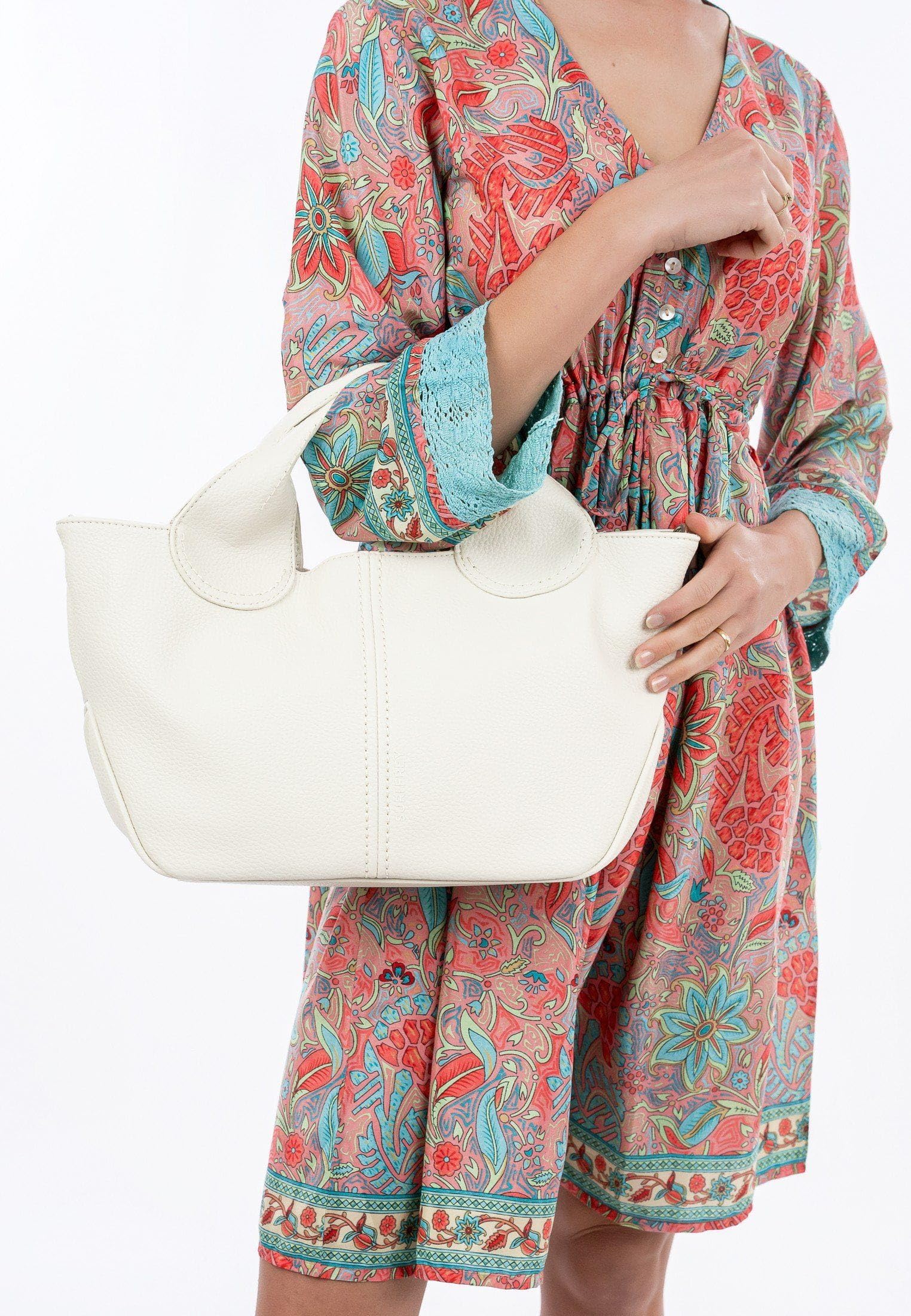 SURI FREY Nessy Cityshopper M Shopper Beige mit Schulterriemen