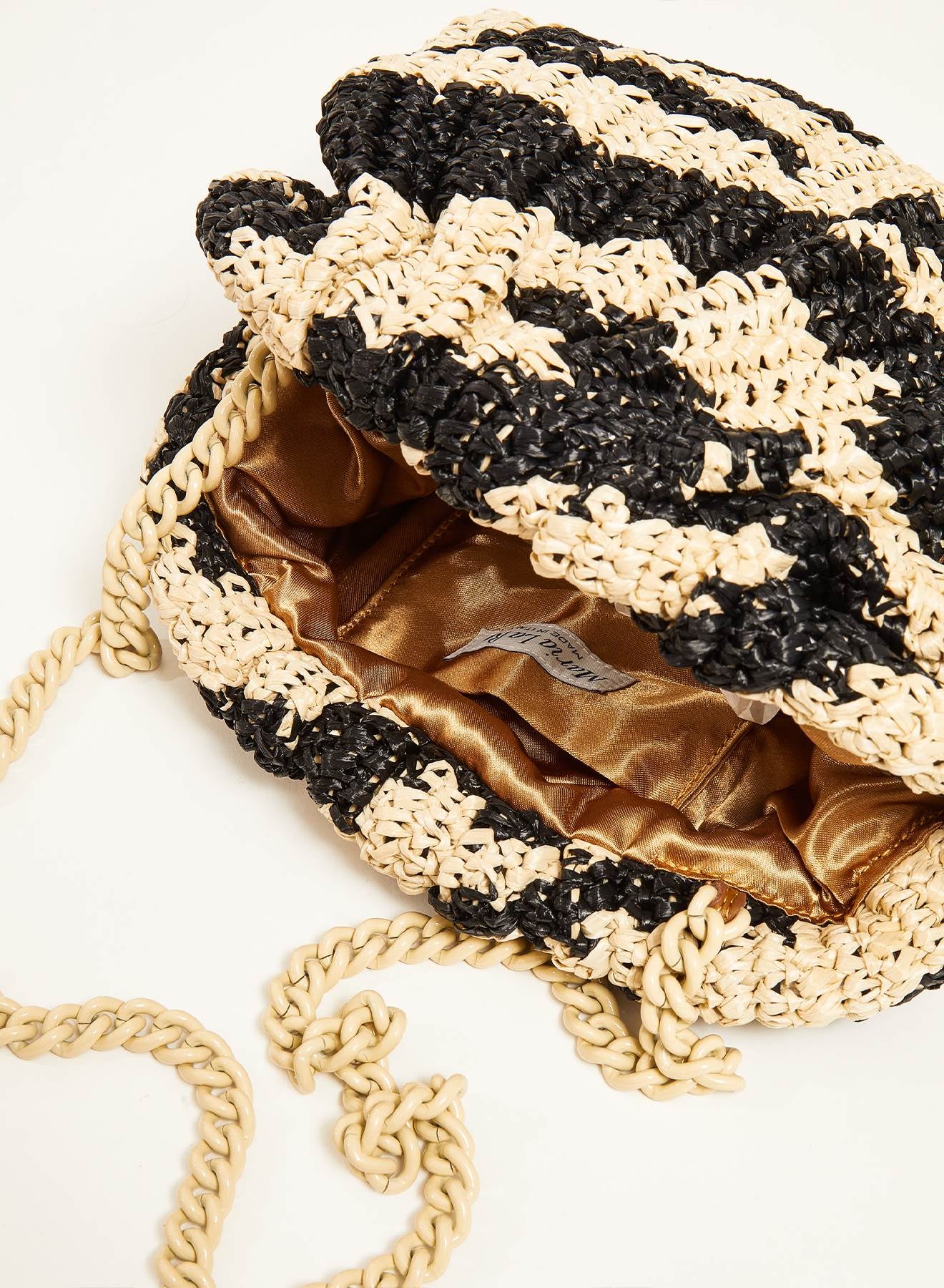 Maria la Rosa Game Bag Crochet Animalier Clutch Leo