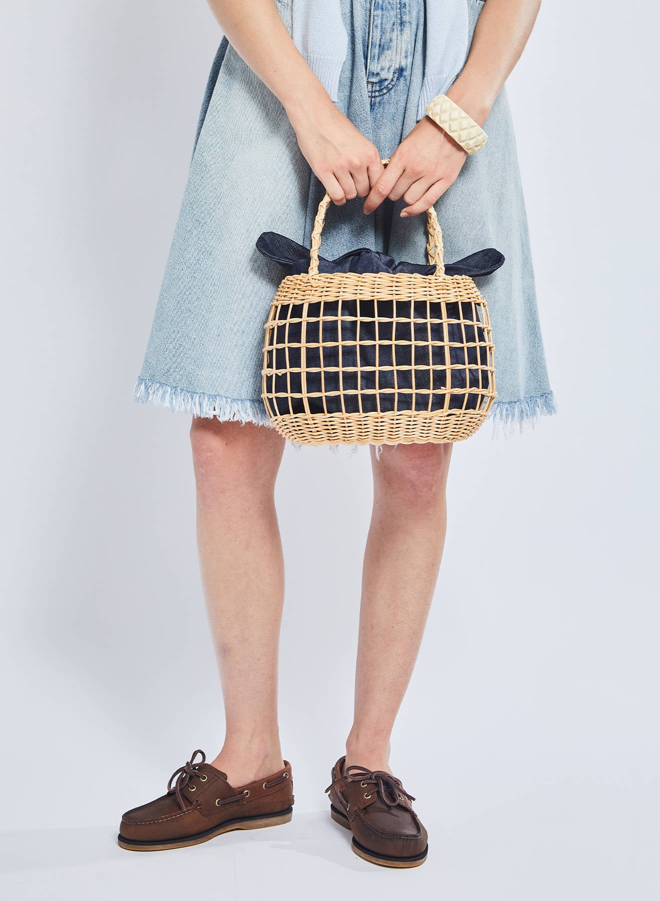 Maria la Rosa Wapiti Basket Korbtasche Natur Stroh