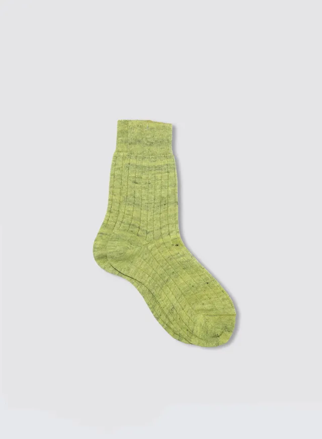 Maria la Rosa SH185 WQ012UN0200 Socken Leinen Lime