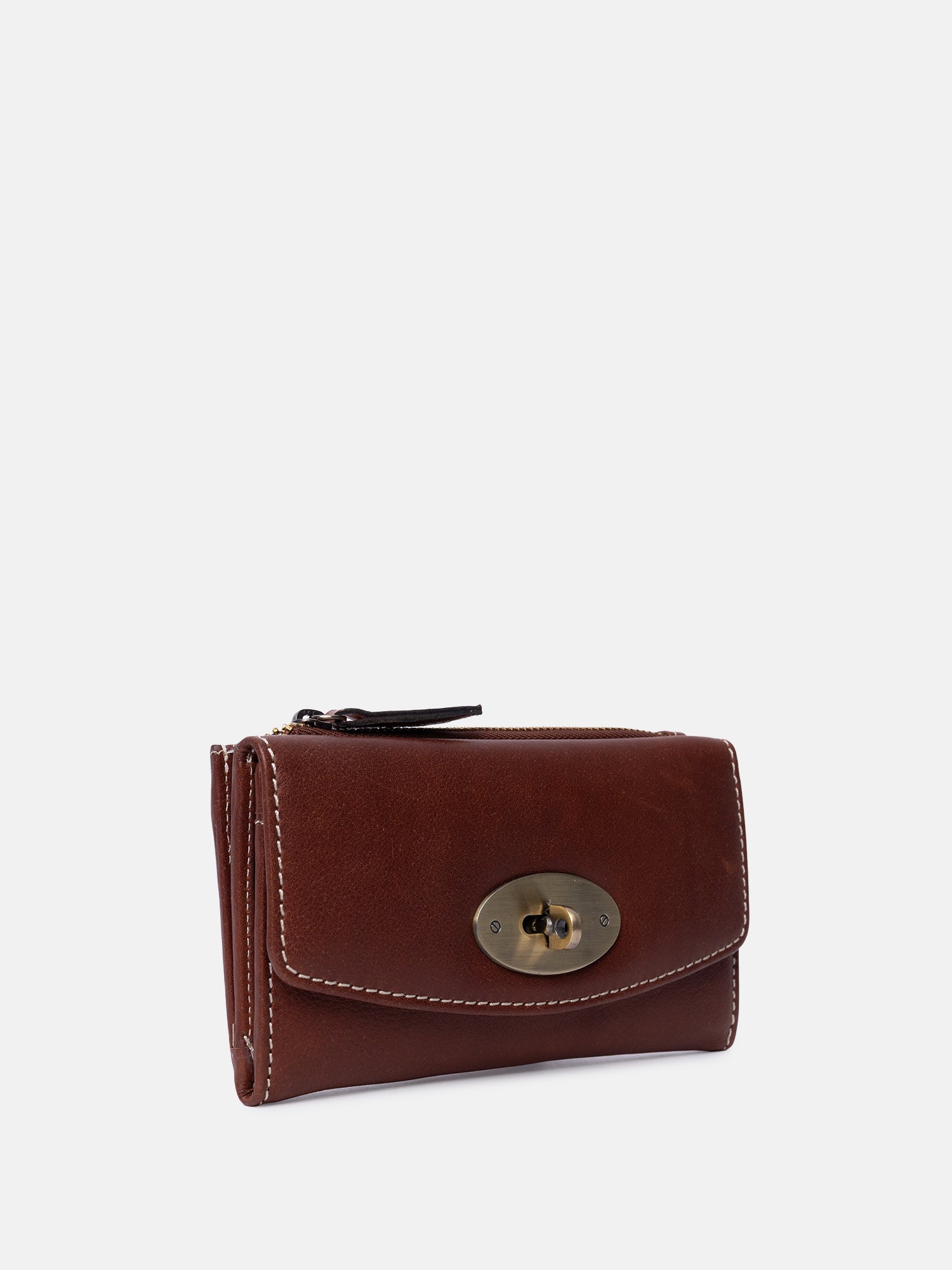 RE:DESIGNED Saya Wallet Big Geldbörse Cognac Vollleder