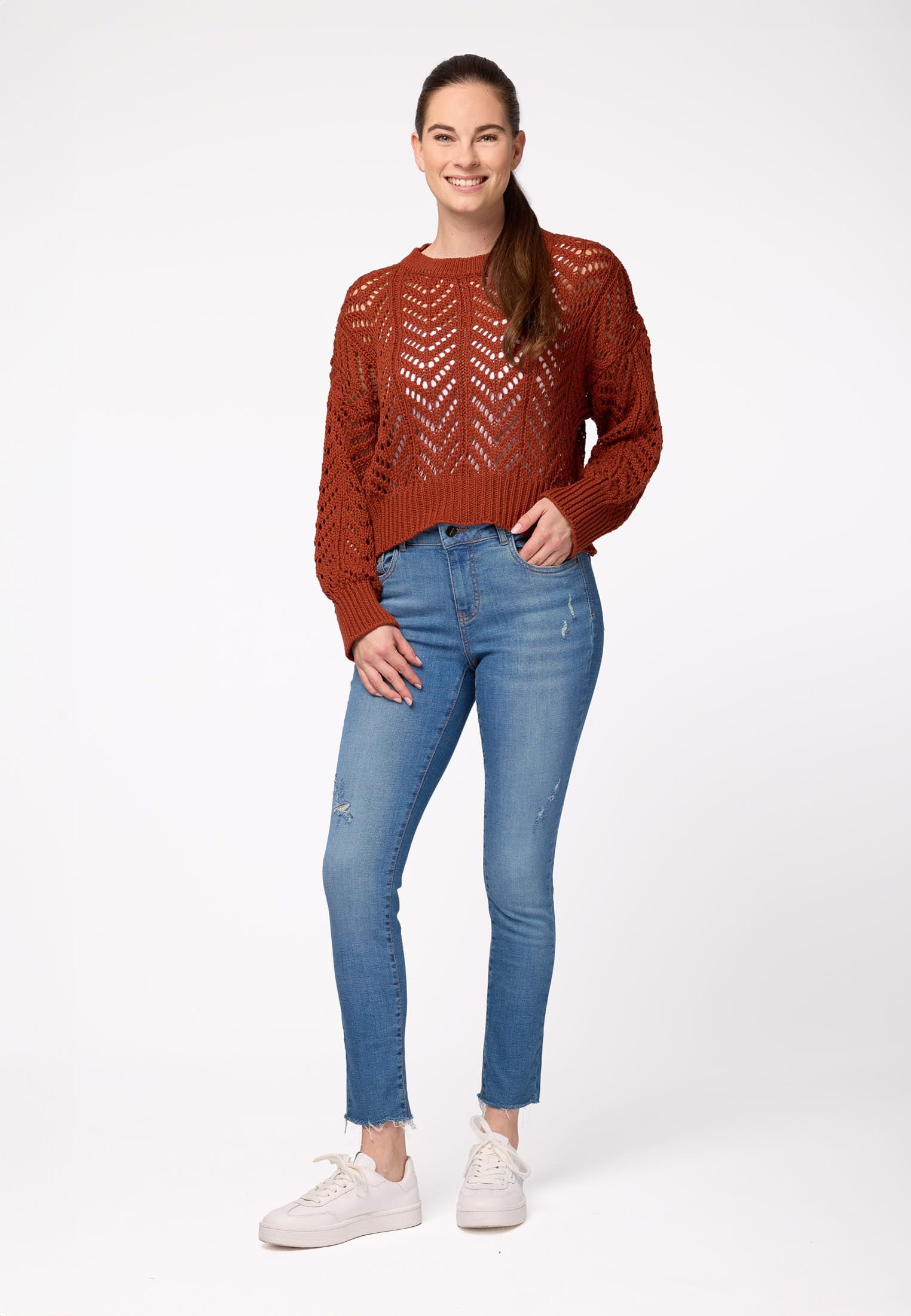 SURI FREY SFY Freyday SFW10055 Pullover XS Ajourstrick