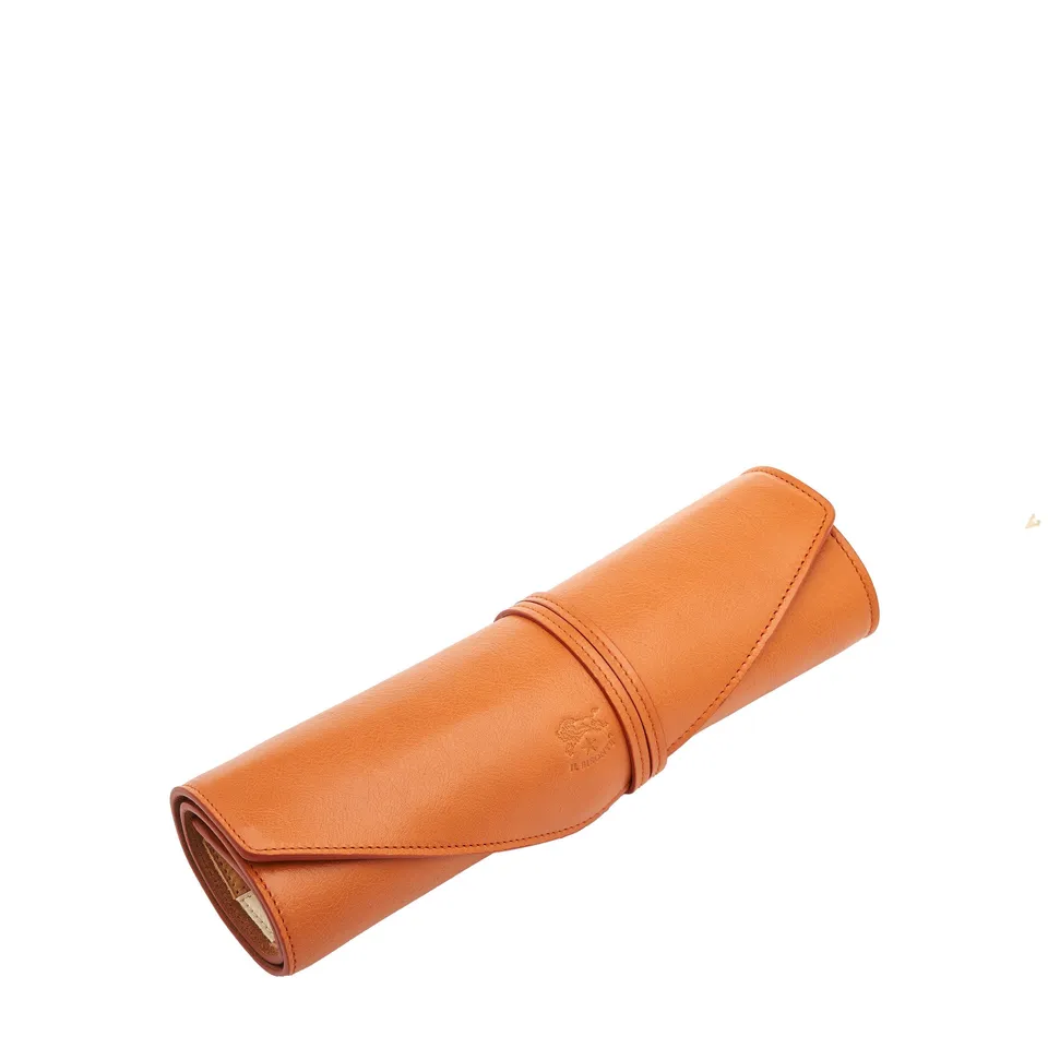 Il Bisonte Home Backgammon Leder karamell