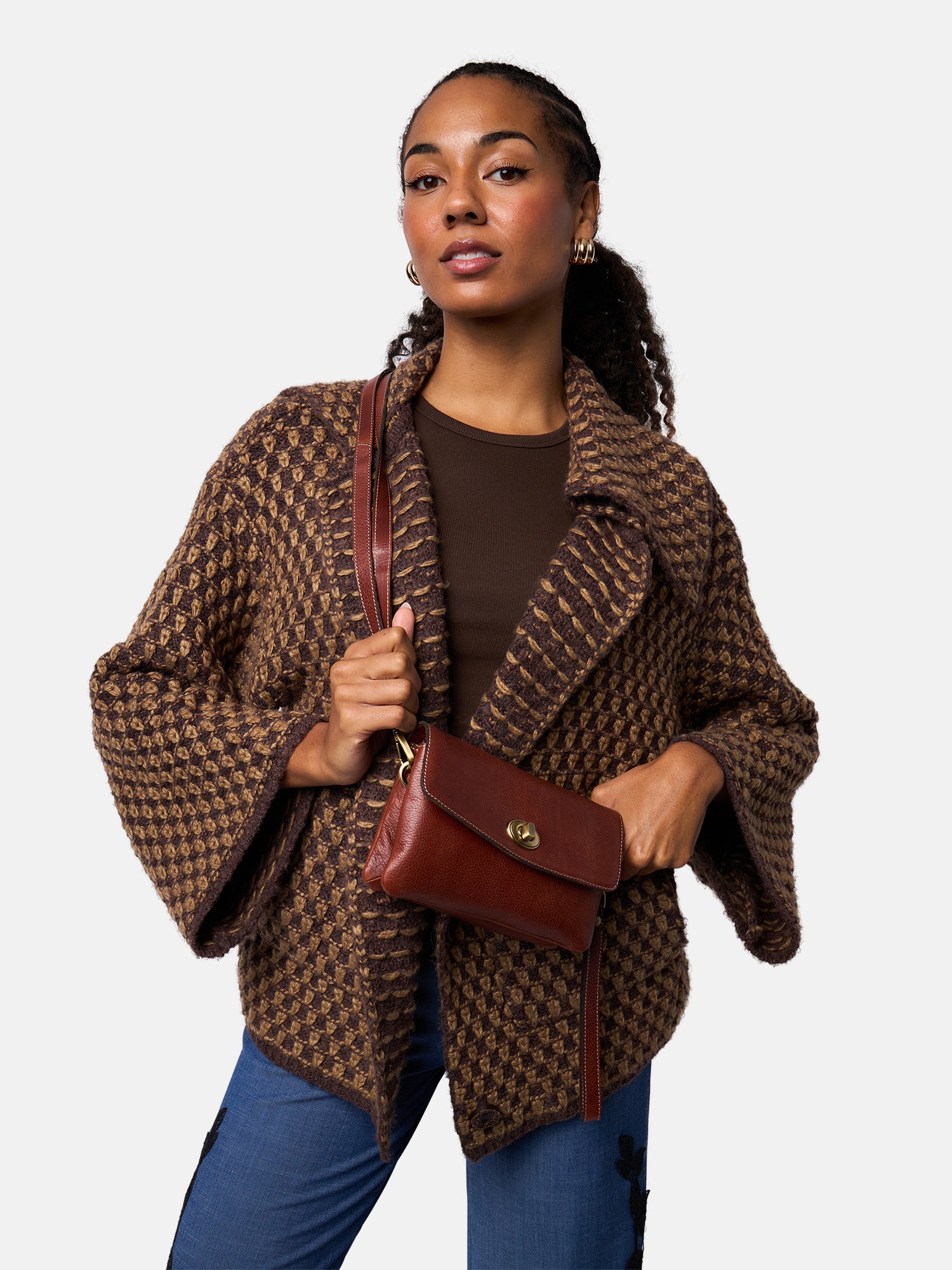 RE:DESIGNED Nisha Clutch 6587 Clutch Cognac Rindsleder