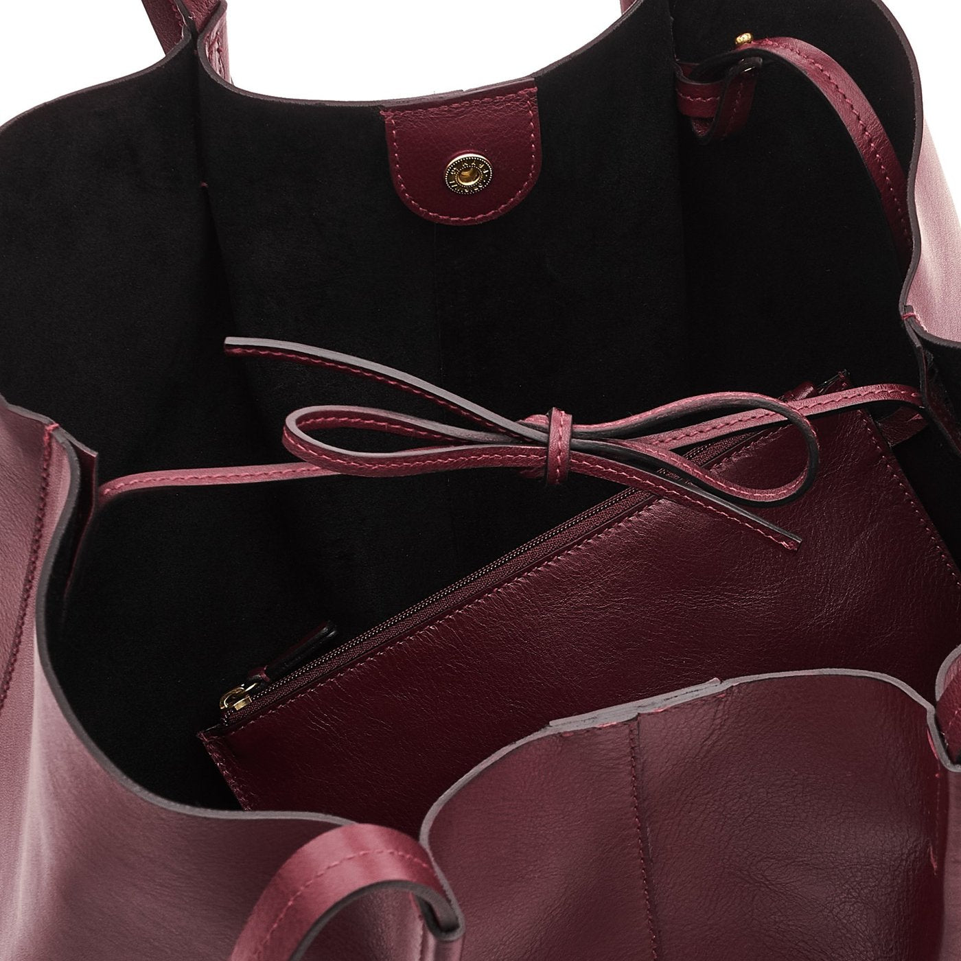 Il Bisonte Nina Shopper Amarena Vollleder