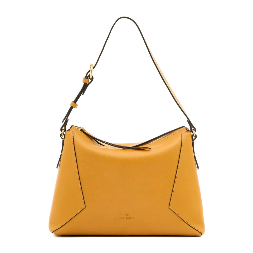 Il Bisonte Storia Schultertasche Vollleder Gelb