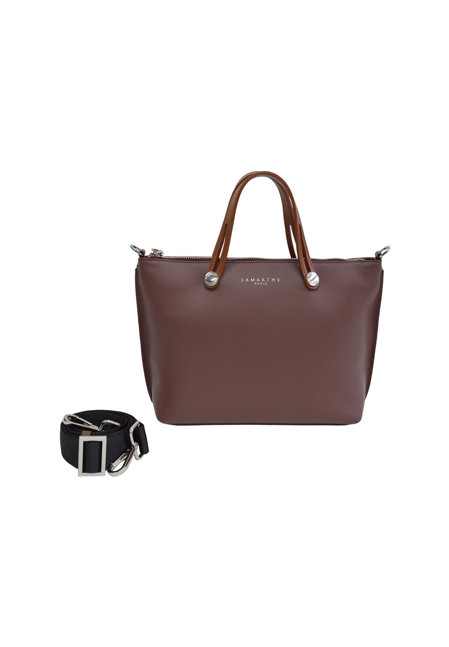 Lamarthe Fidèle Handtasche Leder Bordeaux Italien