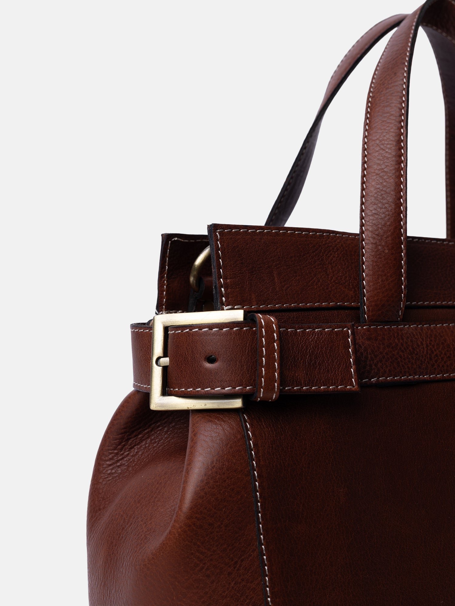 RE:DESIGNED Siri Small Handtasche Cognac Vollleder