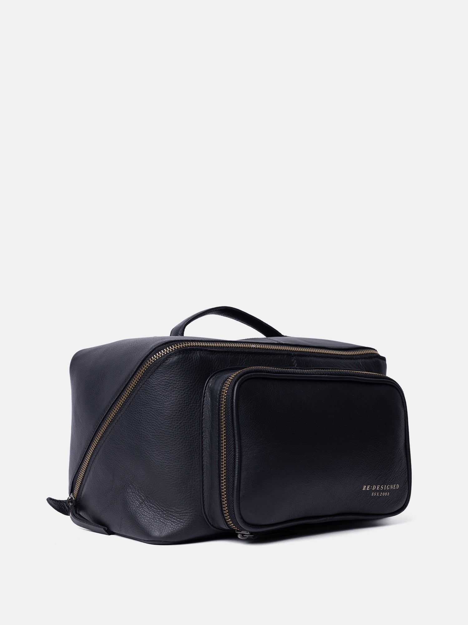 RE:DESIGNED Sally Kulturtasche Schwarz Vollleder