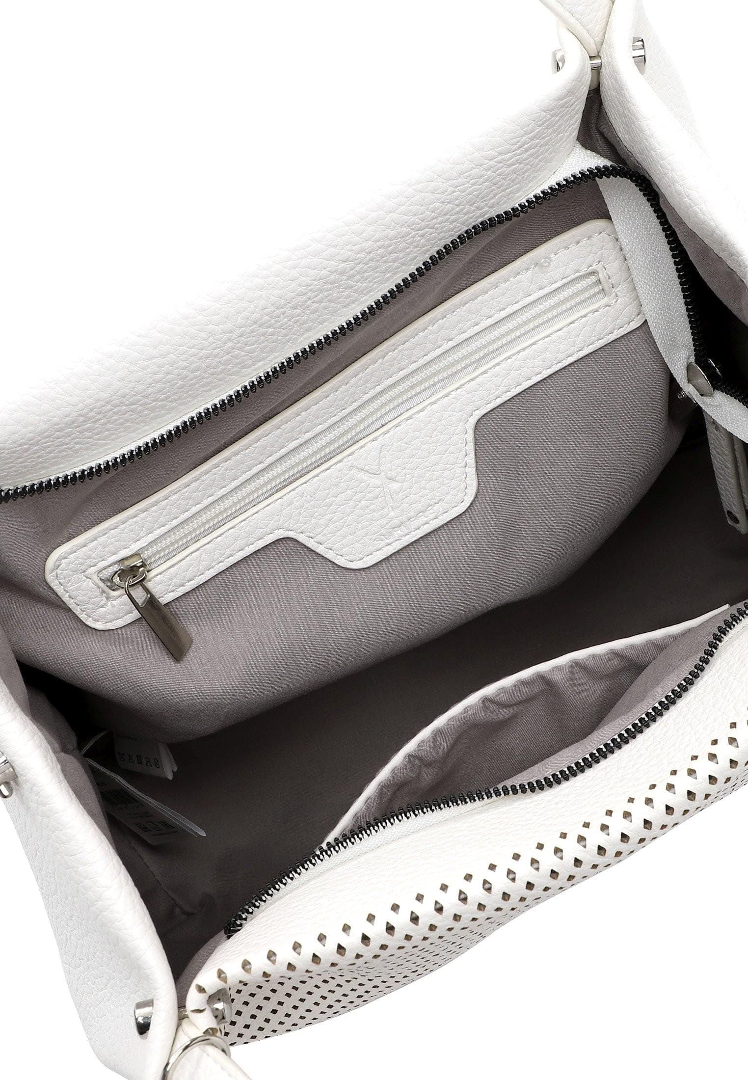 SURI FREY Cilly Cityshopper M Schultertasche White Lochmuster
