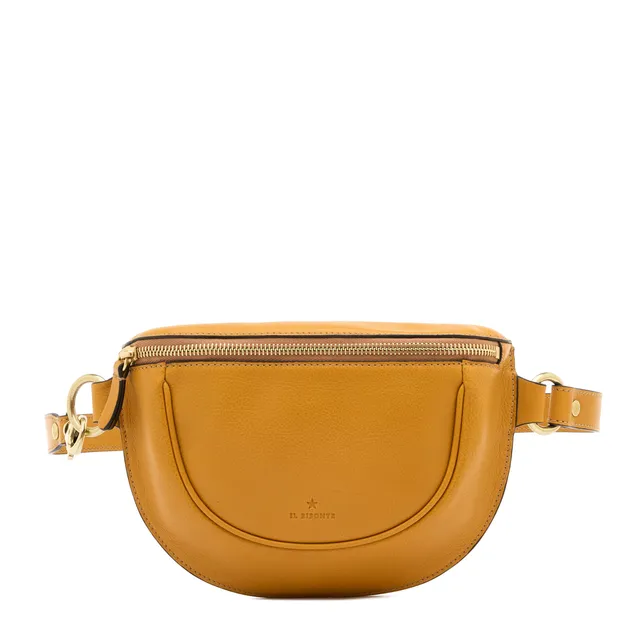 Il Bisonte Oliveta Gürteltasche Vollleder Gelb
