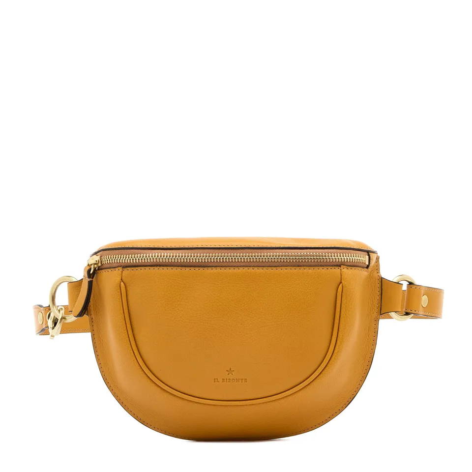 Il Bisonte Oliveta Gürteltasche Vollleder Gelb
