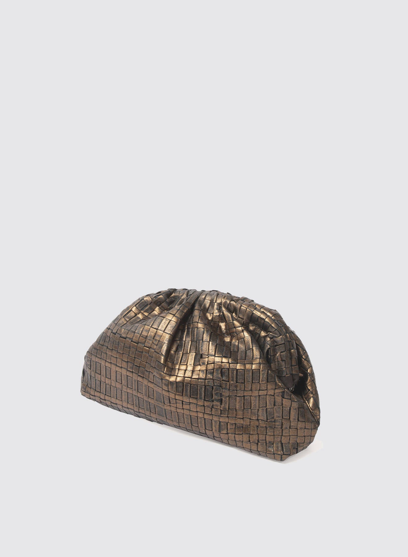 Maria la Rosa Game Bag Laminated Clutch Schwarz laminiert