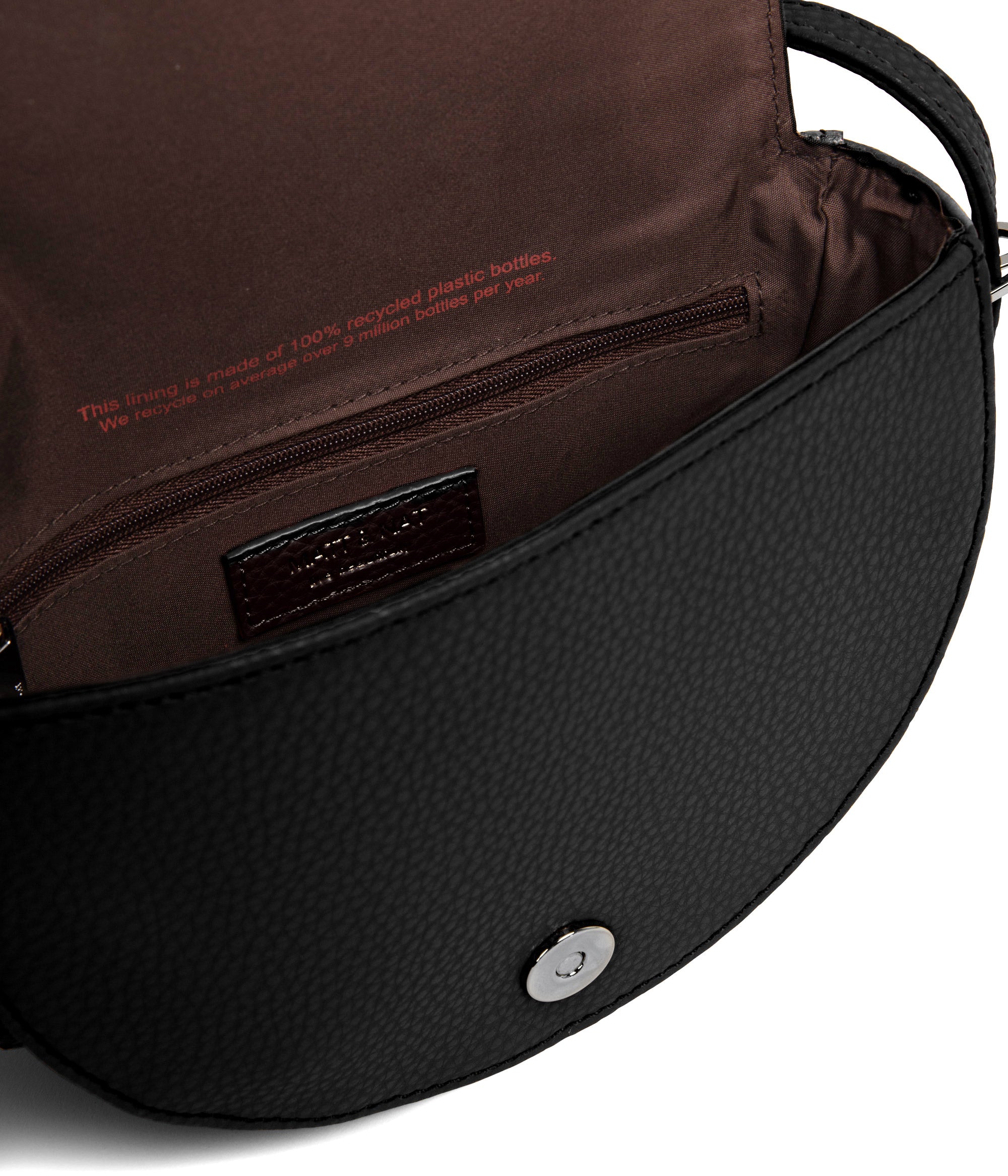 Matt & Nat Purity Twill Satteltasche schwarz vegan