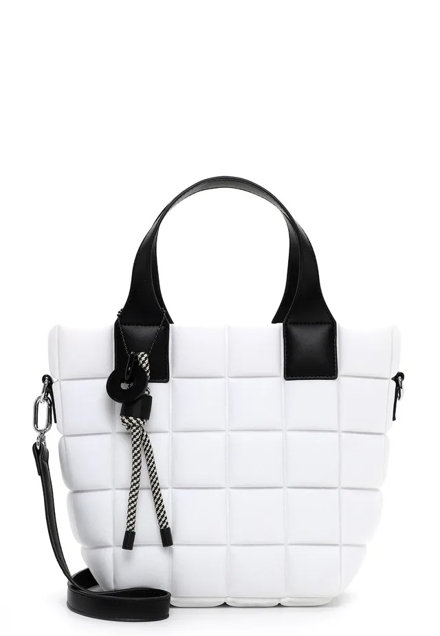 SURI FREY Jancy Cityshopper S Handtasche Ecru gesteppt