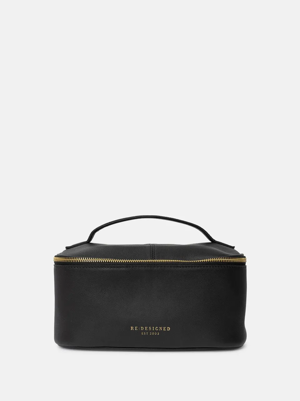 RE:DESIGNED Helga Big Kulturtasche Schwarz Vollleder