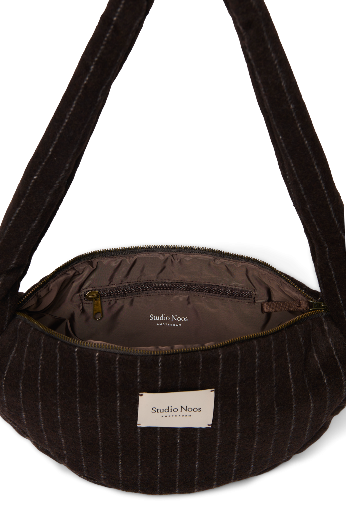 Studio Noos Chalkstripe Mini-Umhängetasche Braun
