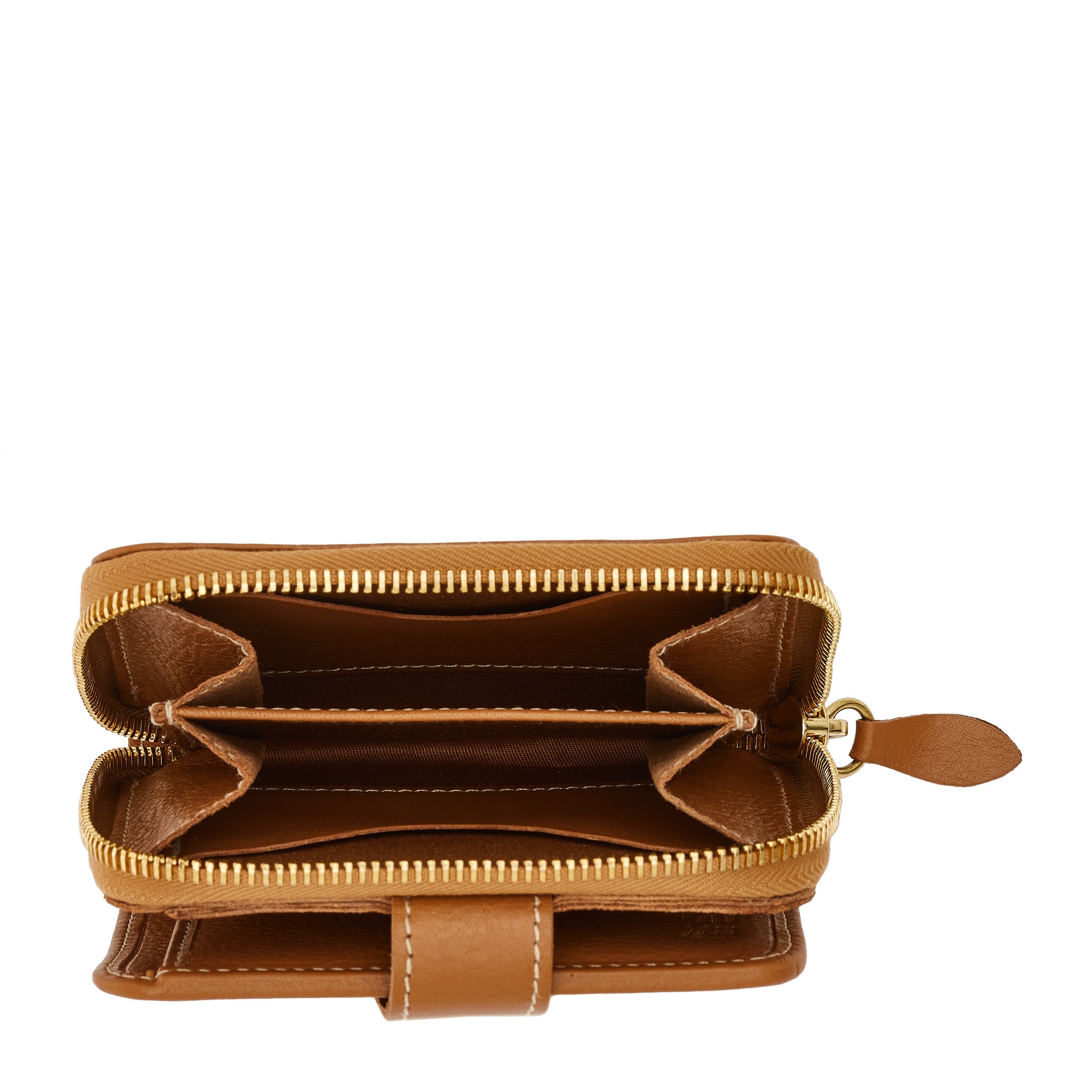Il Bisonte Damen Geldbörse Gianduia Rindsleder Druckknopf