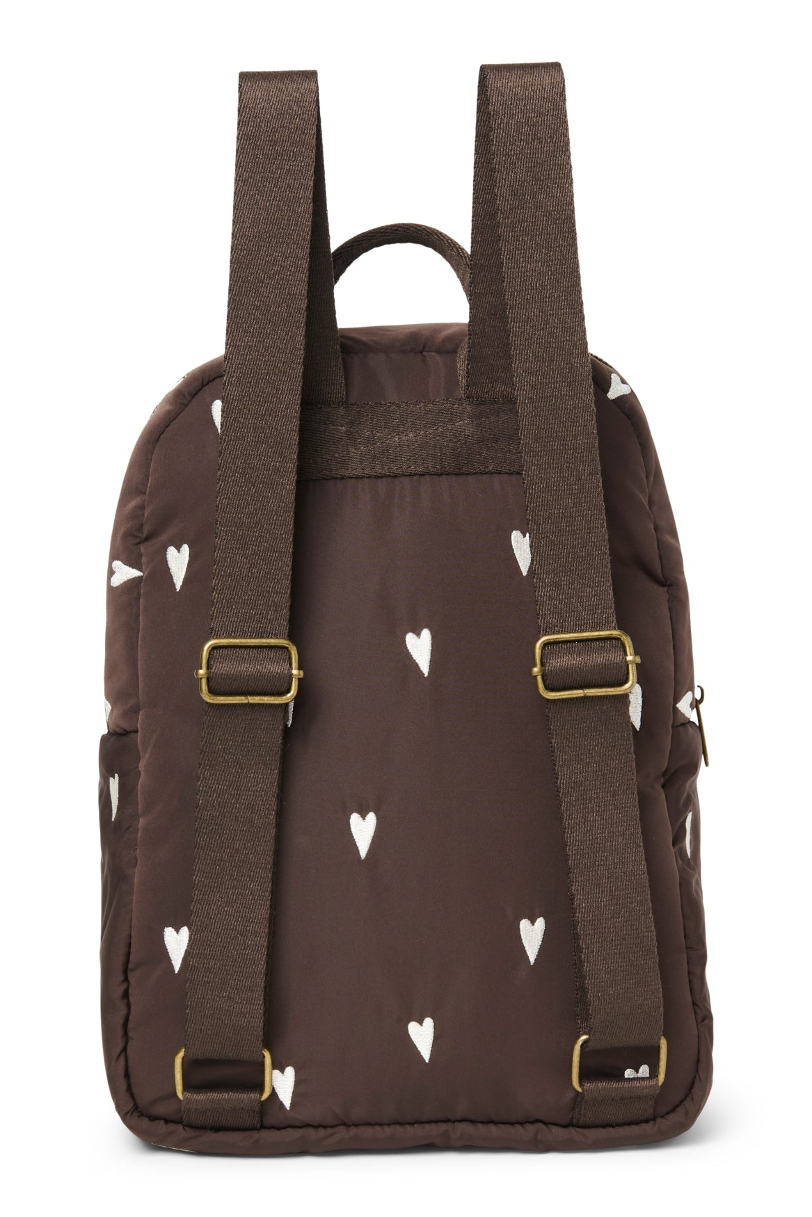 Studio Noos Puffy Midi Backpack Rucksack Brown Hearts Kinder